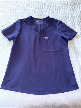 Figs Women’s Navy V-Neck EUC PO#1404 Medical Top M